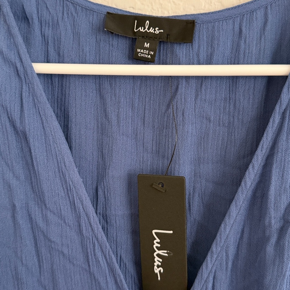Lulus Heart of Marigold Denim Blue Wrap Maxi Dress - Picture 9 of 13